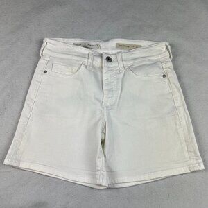 NEW(NWOT)Anthropologie Pilcro & Letterpress White Slim Boyfriend Denim Shorts 25